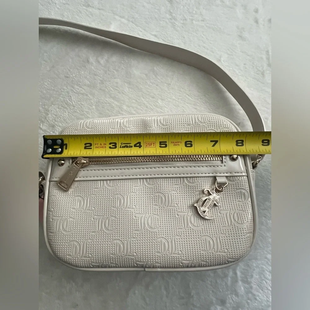 Juicy Couture Cream Crossbody Bag with Embossed Logo, NWT